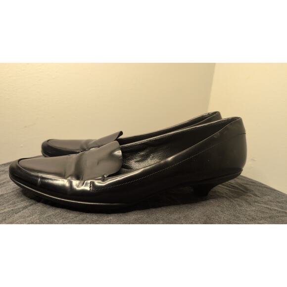 Black Leather Prada pumps kitten heel loafer 38 - Picture 5 of 9